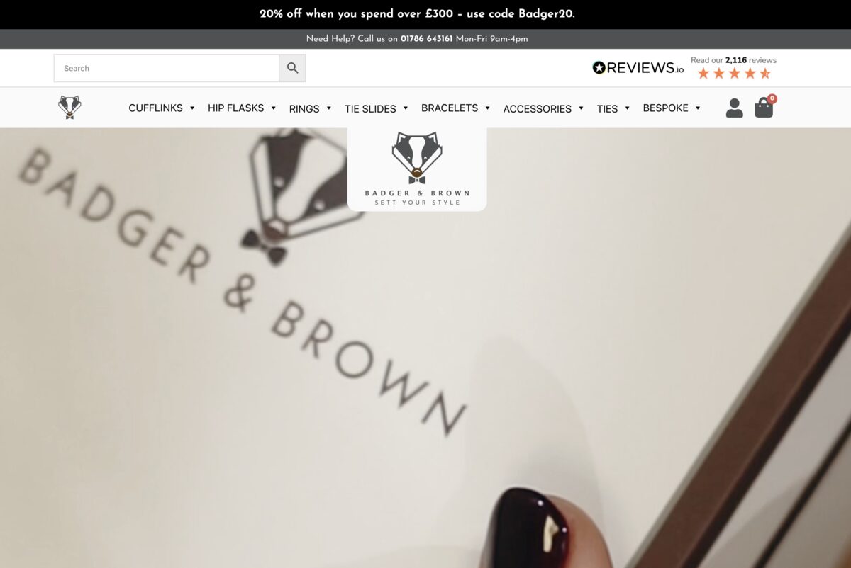 Badger & Brown website