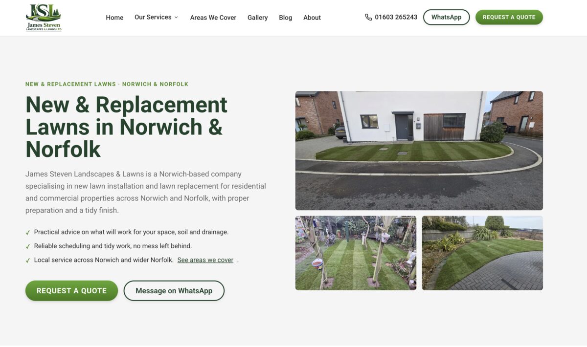 Norwich Turfing website